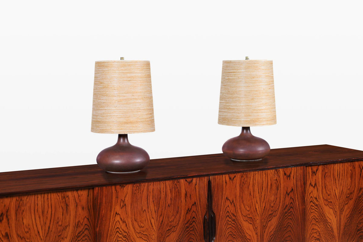 Mid-Century Modern Ceramic Table Lamps by Lotte and Gunnar Bostlund