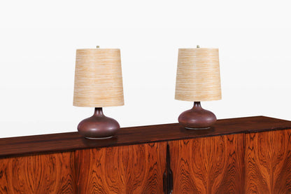 Mid-Century Modern Ceramic Table Lamps by Lotte and Gunnar Bostlund
