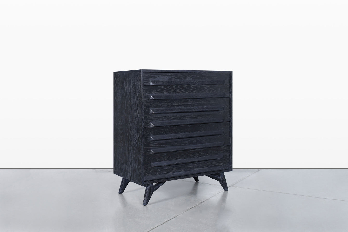 Mid-Century Modern Cerused Chest of Drawers by Jack Van Der Molen