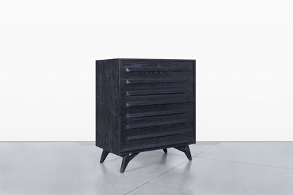 Mid-Century Modern Cerused Chest of Drawers by Jack Van Der Molen