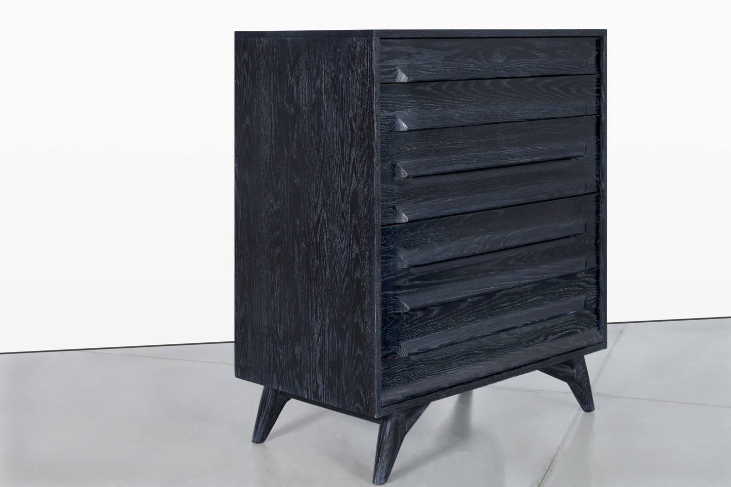 Mid-Century Modern Cerused Chest of Drawers by Jack Van Der Molen