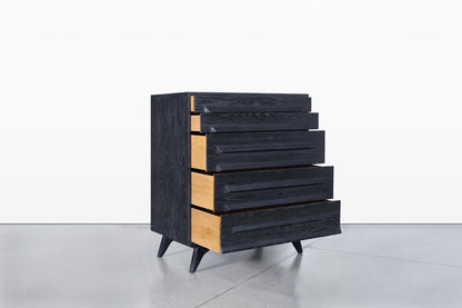 Mid-Century Modern Cerused Chest of Drawers by Jack Van Der Molen