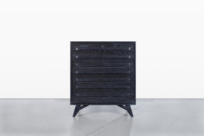 Mid-Century Modern Cerused Chest of Drawers by Jack Van Der Molen