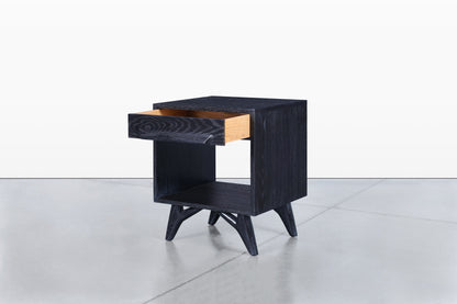 Mid-Century Modern Cerused Nightstands by Jack Van Der Molen
