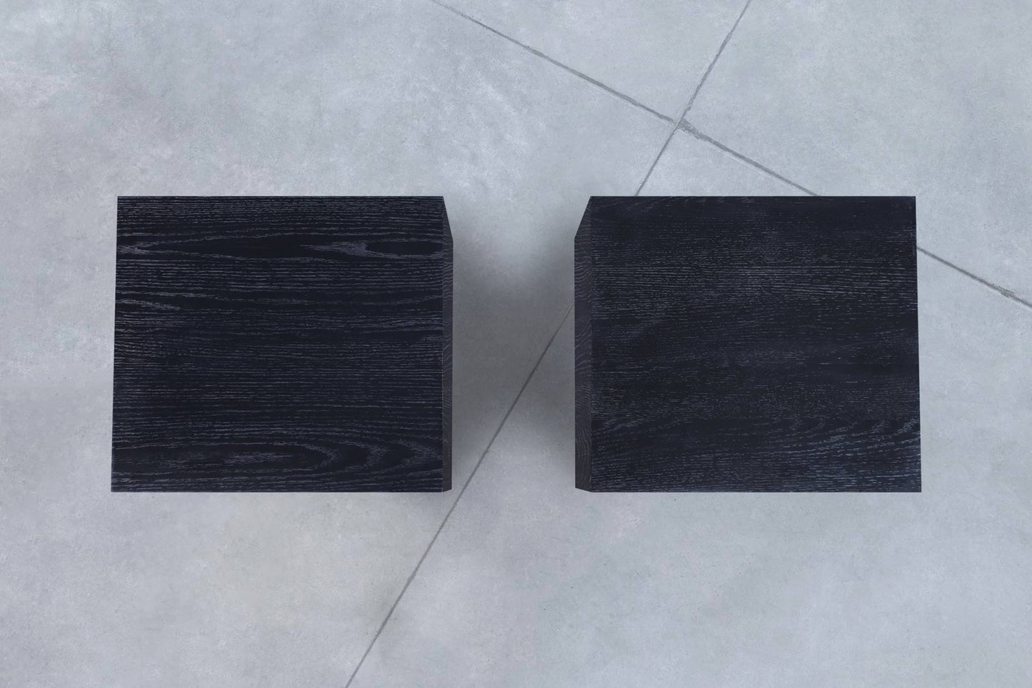 Mid-Century Modern Cerused Nightstands by Jack Van Der Molen