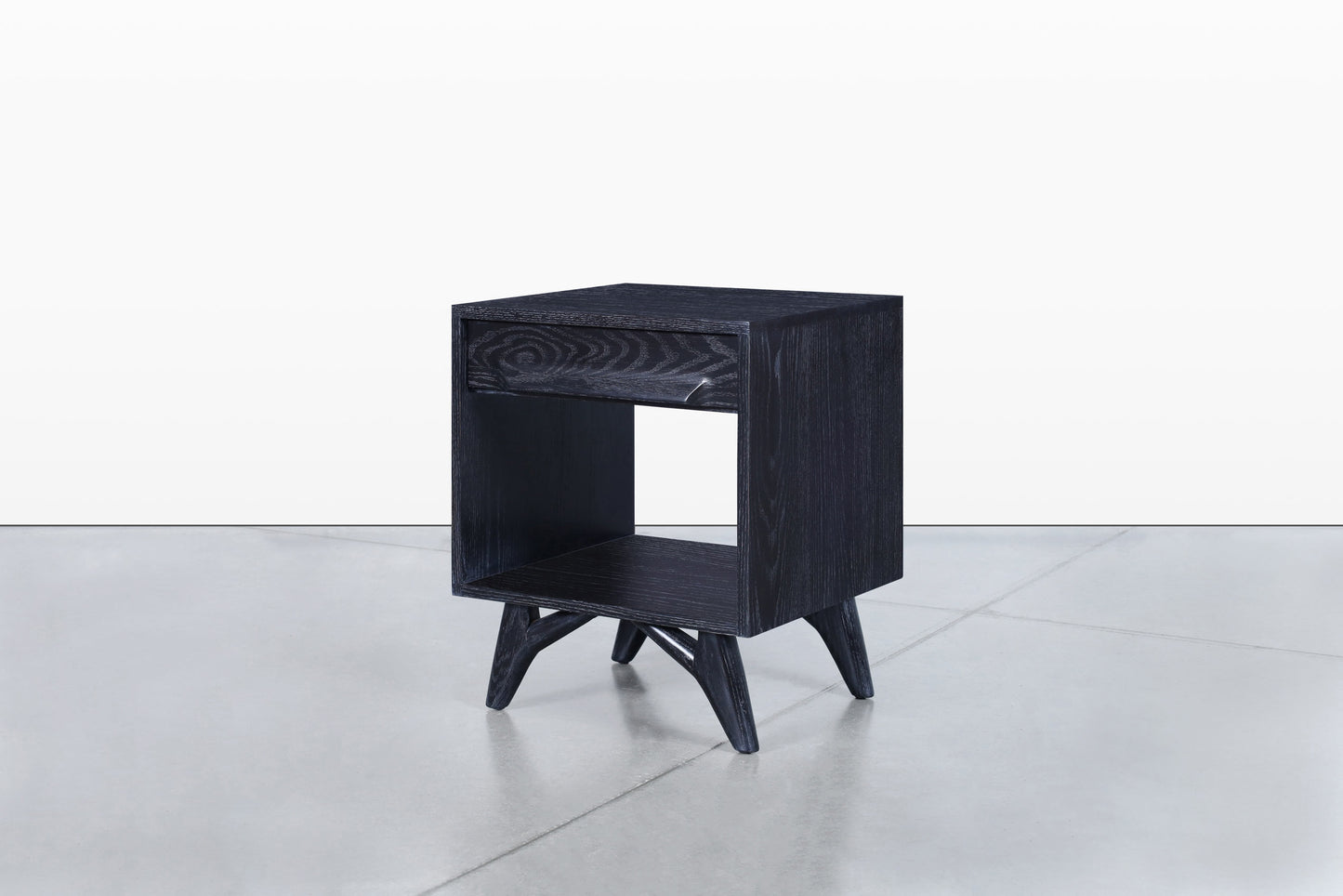 Mid-Century Modern Cerused Nightstands by Jack Van Der Molen