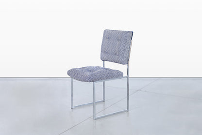 Mid-Century Modern Chrome Dining Chairs After Milo Baughman