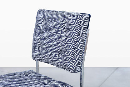 Mid-Century Modern Chrome Dining Chairs After Milo Baughman