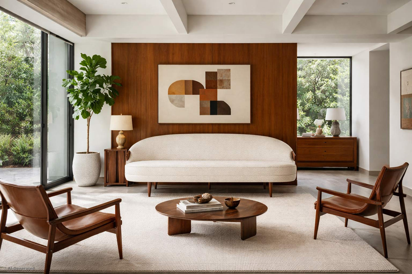 Mid-Century Modern "Cloud" Walnut Sofa by Adrian Pearsall