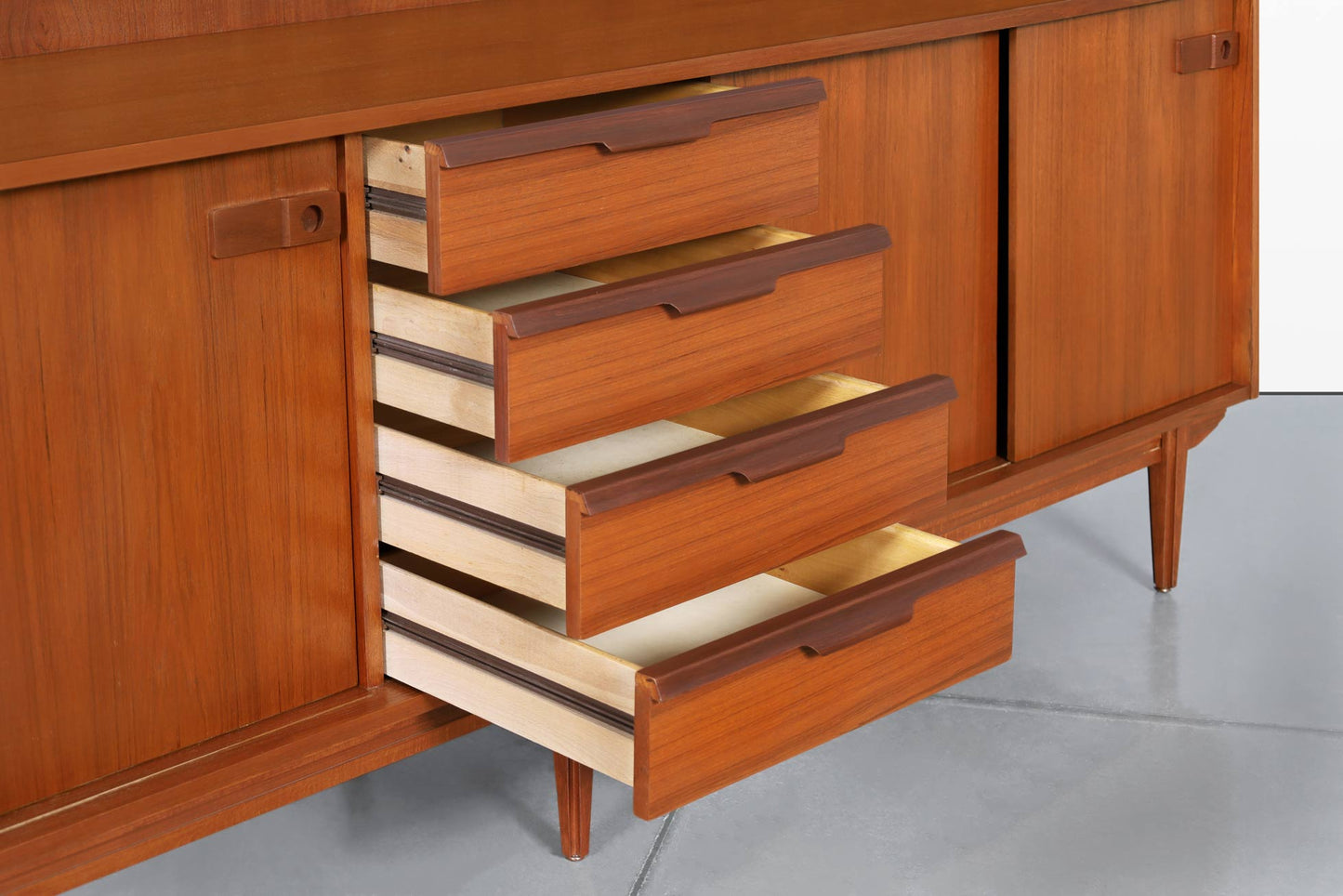 Mid-Century Modern English Teak Credenza / Sideboard, 1960s