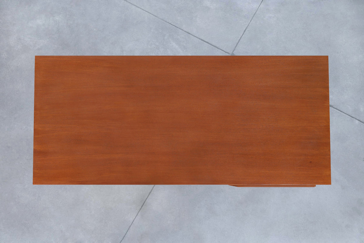 Mid-Century Modern German Teak and Chrome Executive Desk