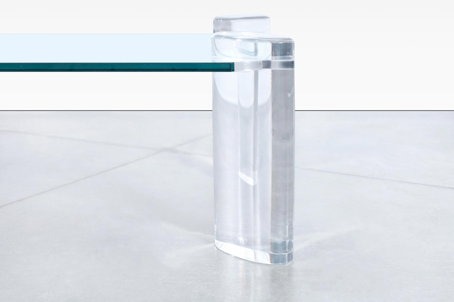 Mid-Century Modern Lucite and Glass Coffee Table by Karl Springer