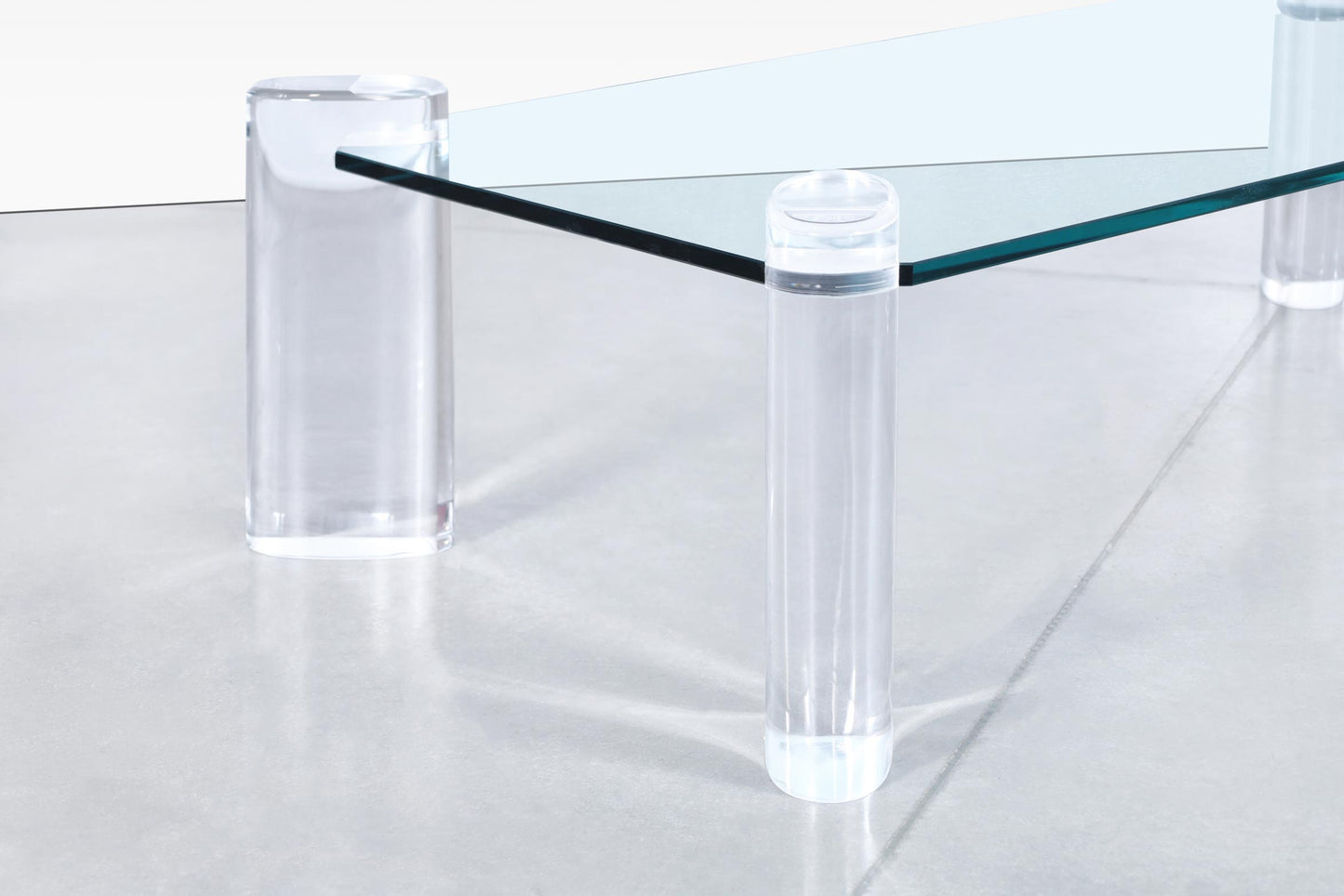 Mid-Century Modern Lucite and Glass Coffee Table by Karl Springer