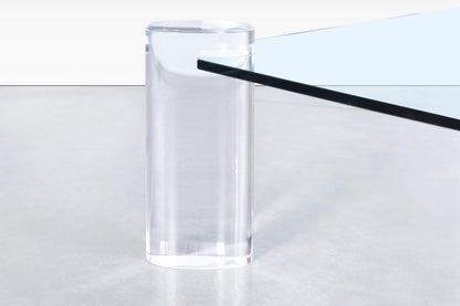 Mid-Century Modern Lucite and Glass Coffee Table by Karl Springer