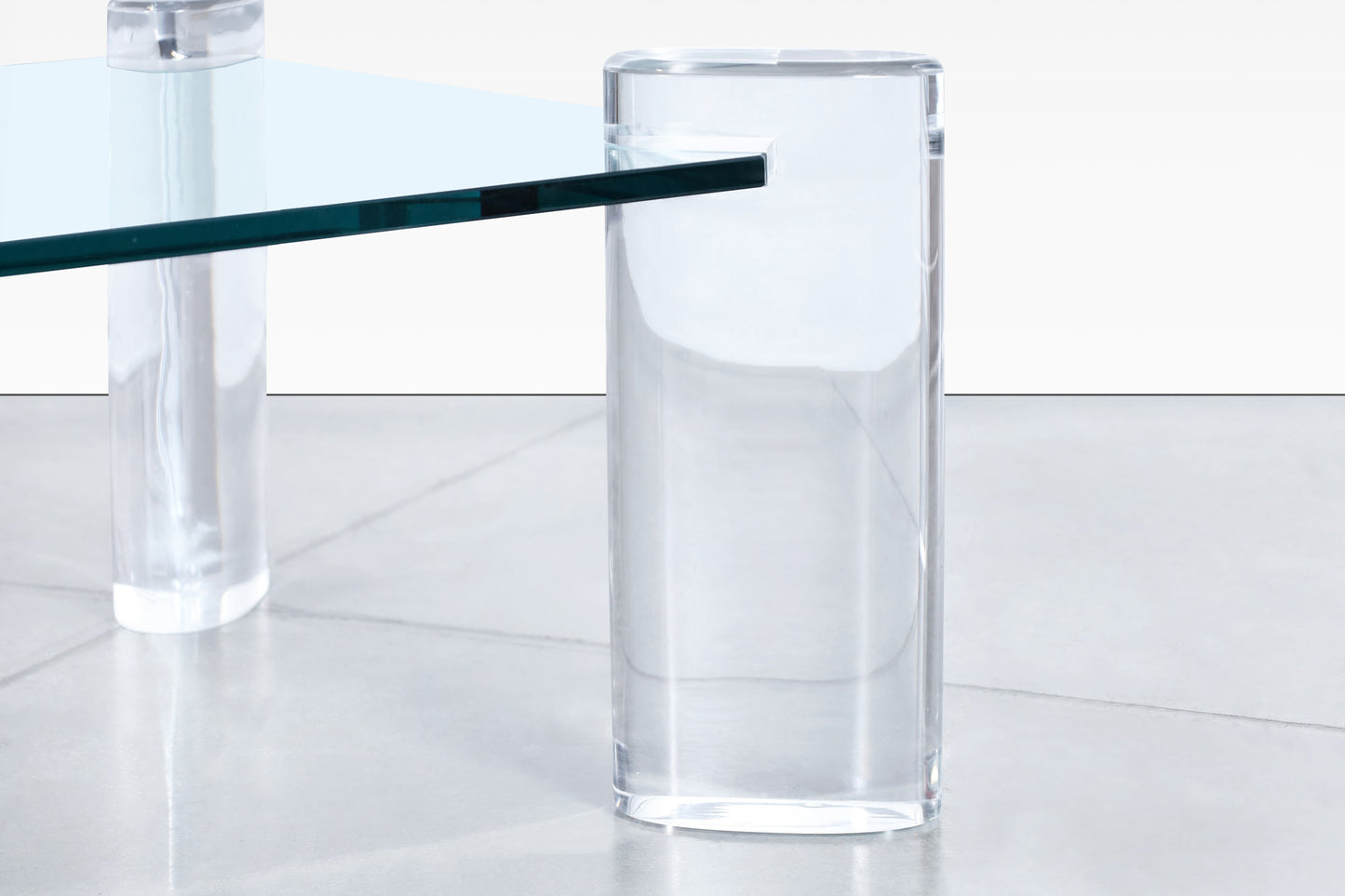 Mid-Century Modern Lucite and Glass Coffee Table by Karl Springer