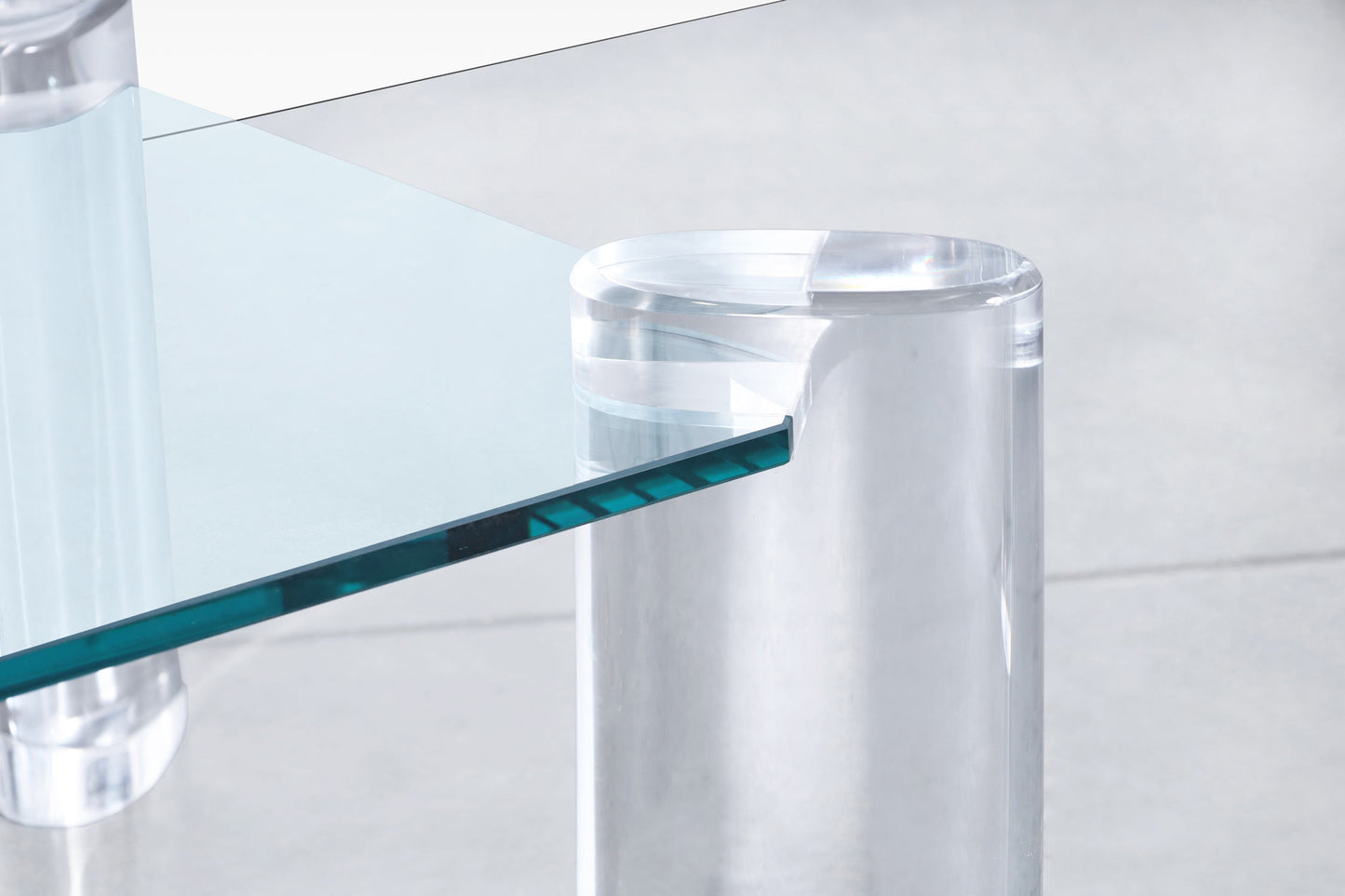 Mid-Century Modern Lucite and Glass Coffee Table by Karl Springer