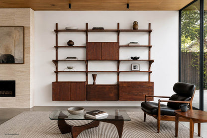 Mid-Century Modern Modular Walnut Wall Unit by Noral Olson for Kopenhavn