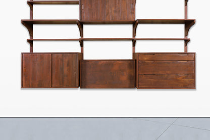 Mid-Century Modern Modular Walnut Wall Unit by Noral Olson for Kopenhavn