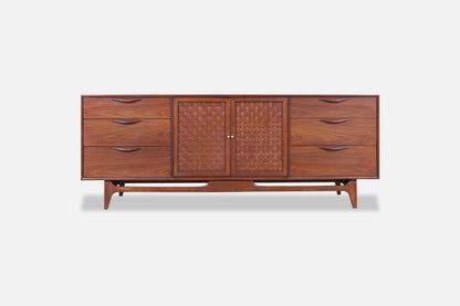 Mid-Century Modern "Perception" Walnut Dresser by Warren Church for Lane