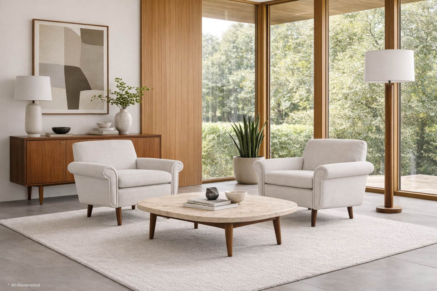 Mid-Century Modern Rosewood Lounge Chairs