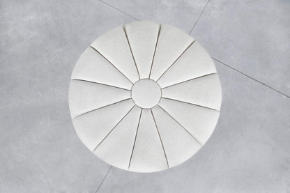 Mid-Century Modern Round Sunburst Ottoman