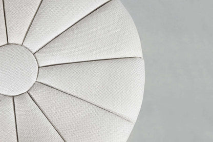Mid-Century Modern Round Sunburst Ottoman