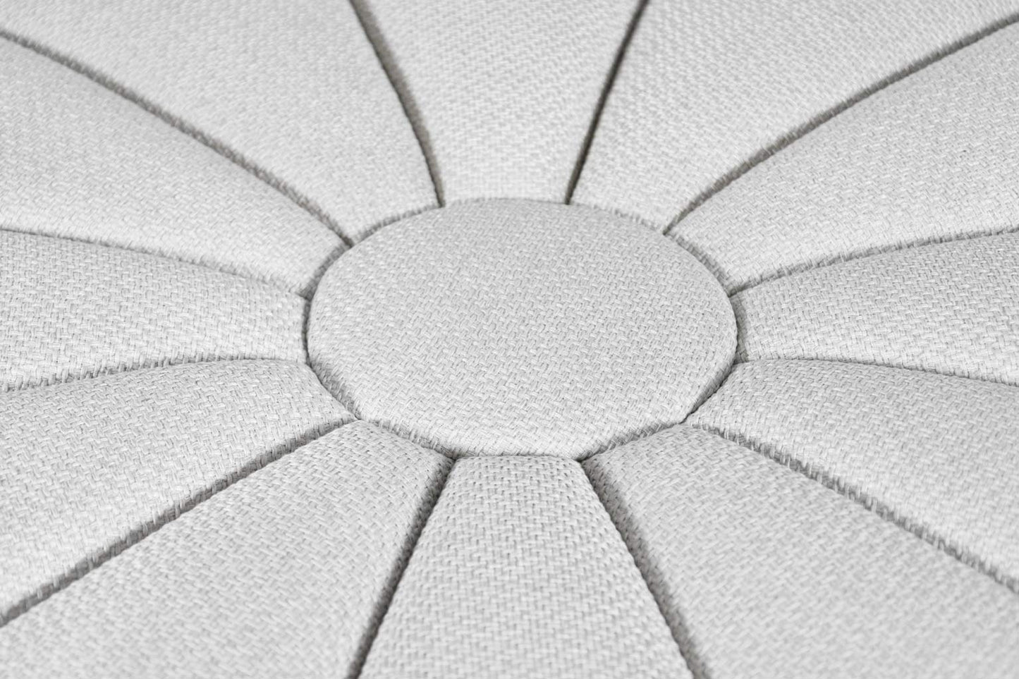 Mid-Century Modern Round Sunburst Ottoman