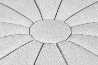 Mid-Century Modern Round Sunburst Ottoman