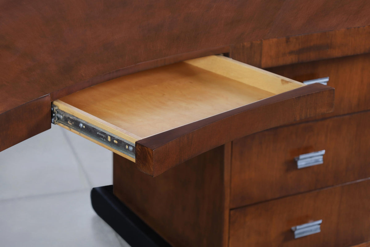 Mid-Century Modern Sculptural Biomorphic Walnut Executive Desk