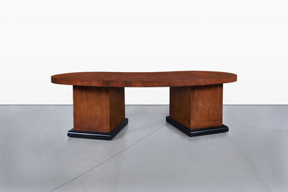 Mid-Century Modern Sculptural Biomorphic Walnut Executive Desk