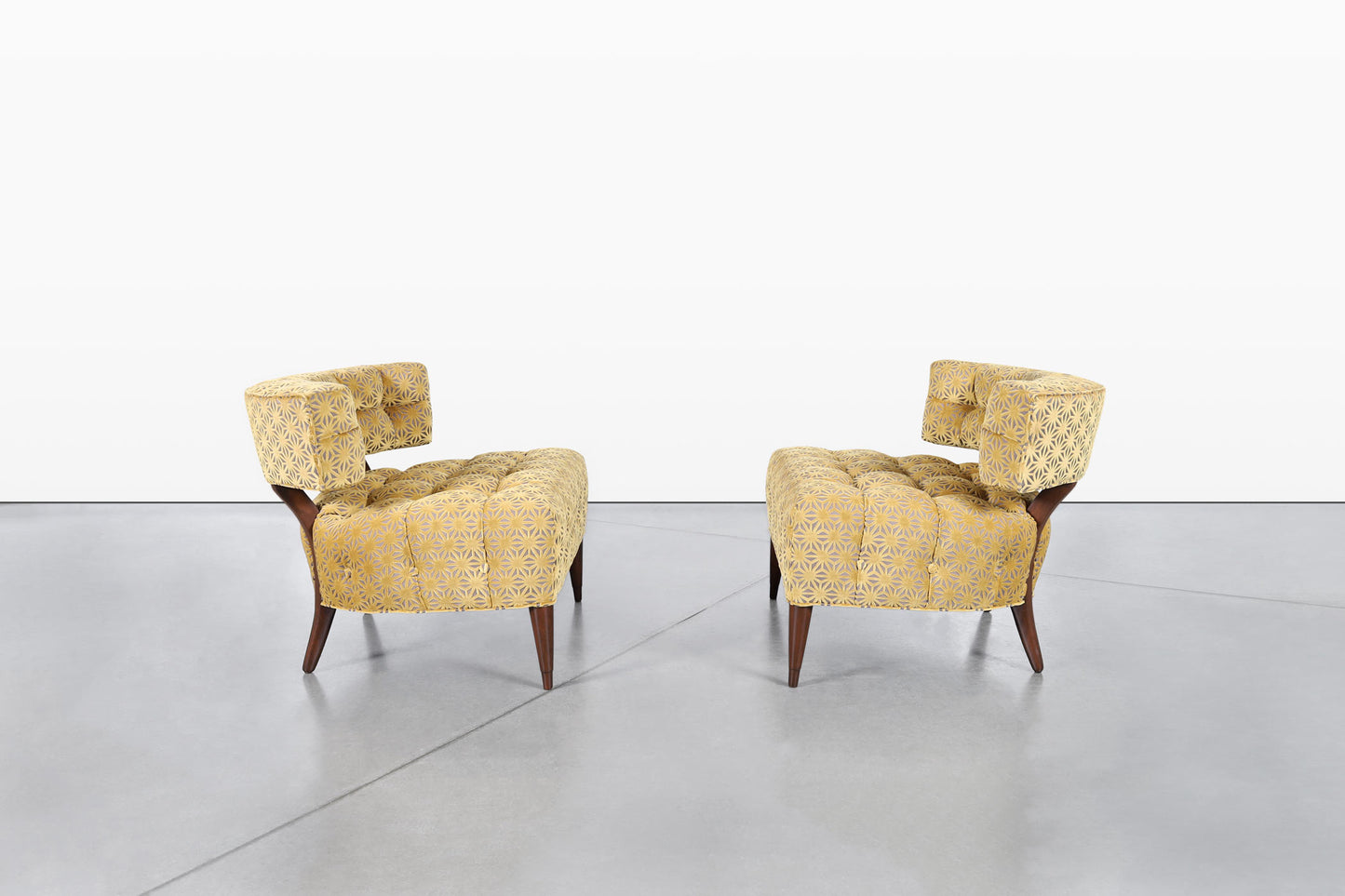 Mid-Century Modern Sculptural Lounge Chairs Attributed to Billy Haines