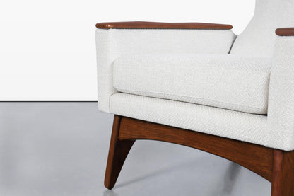 Mid-Century Modern Sculptural Walnut Lounge Chairs by Kroehler
