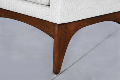 Mid-Century Modern Sculptural Walnut Lounge Chairs by Kroehler