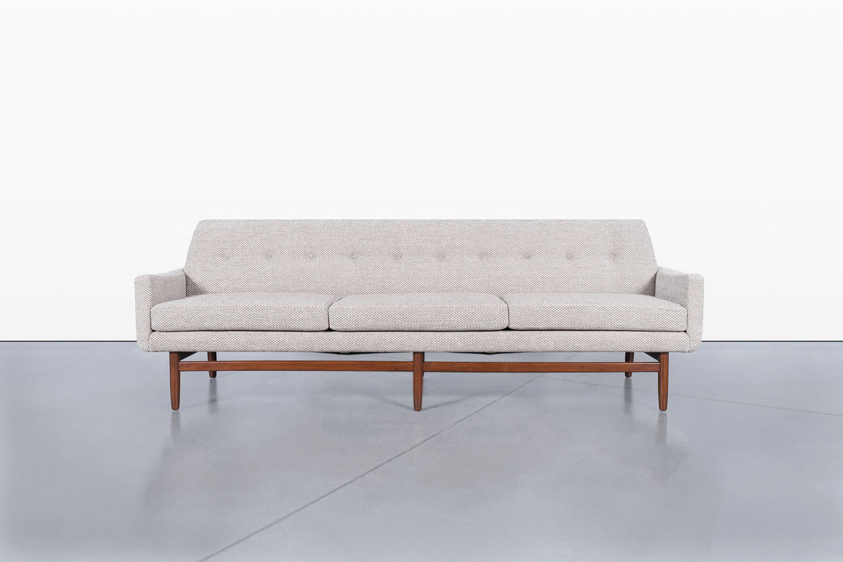 Mid-Century Modern Sculptural Walnut Sofa, 1960s