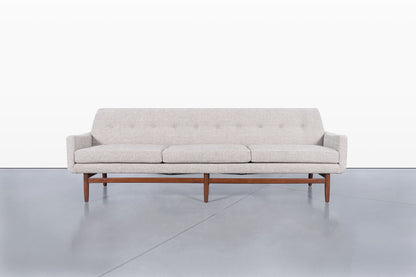 Mid-Century Modern Sculptural Walnut Sofa, 1960s