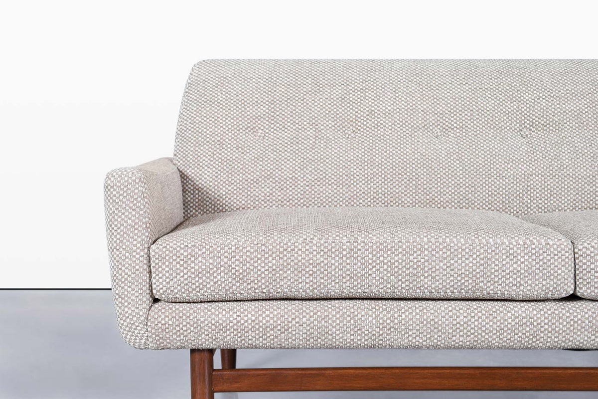 Mid-Century Modern Sculptural Walnut Sofa, 1960s