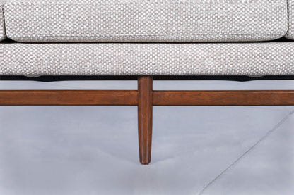 Mid-Century Modern Sculptural Walnut Sofa, 1960s