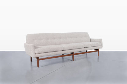 Mid-Century Modern Sculptural Walnut Sofa, 1960s