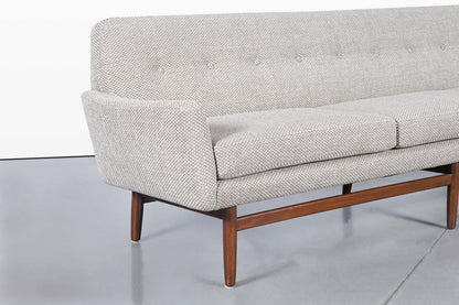 Mid-Century Modern Sculptural Walnut Sofa, 1960s