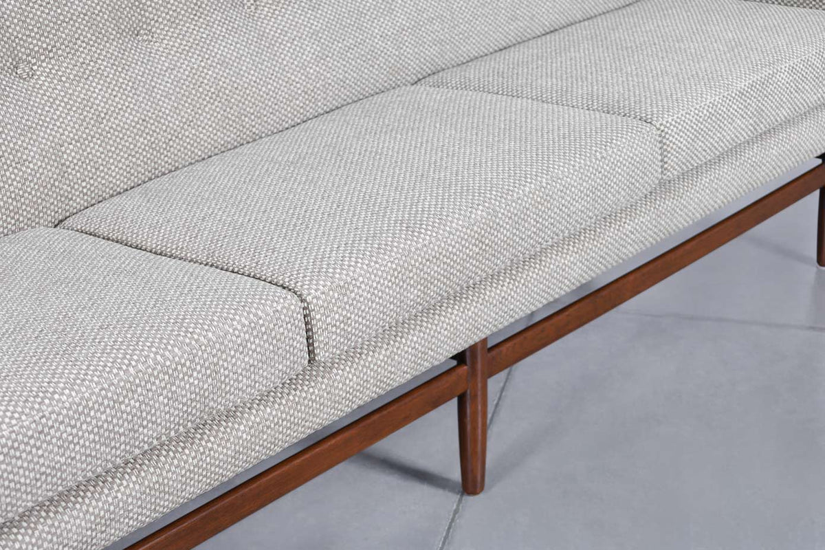 Mid-Century Modern Sculptural Walnut Sofa, 1960s
