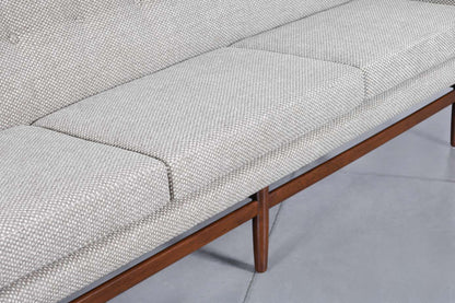 Mid-Century Modern Sculptural Walnut Sofa, 1960s