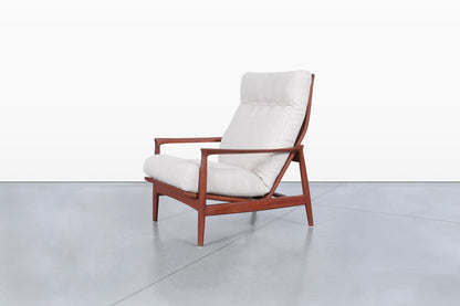 Mid-Century Modern “Stanford” Teak Lounge Chair by Folke Ohlsson for DUX