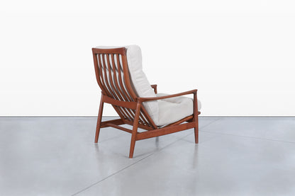 Mid-Century Modern “Stanford” Teak Lounge Chair by Folke Ohlsson for DUX