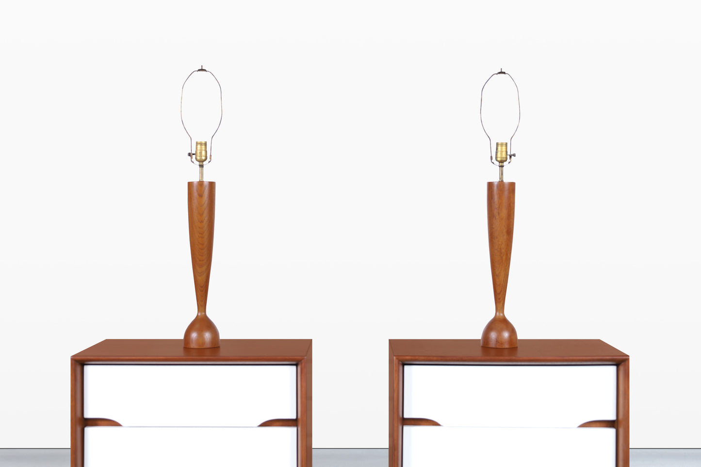 Mid-Century Modern Teak Table Lamps by ESA