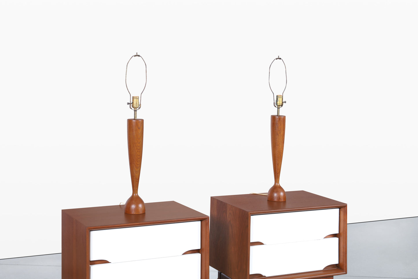 Mid-Century Modern Teak Table Lamps by ESA