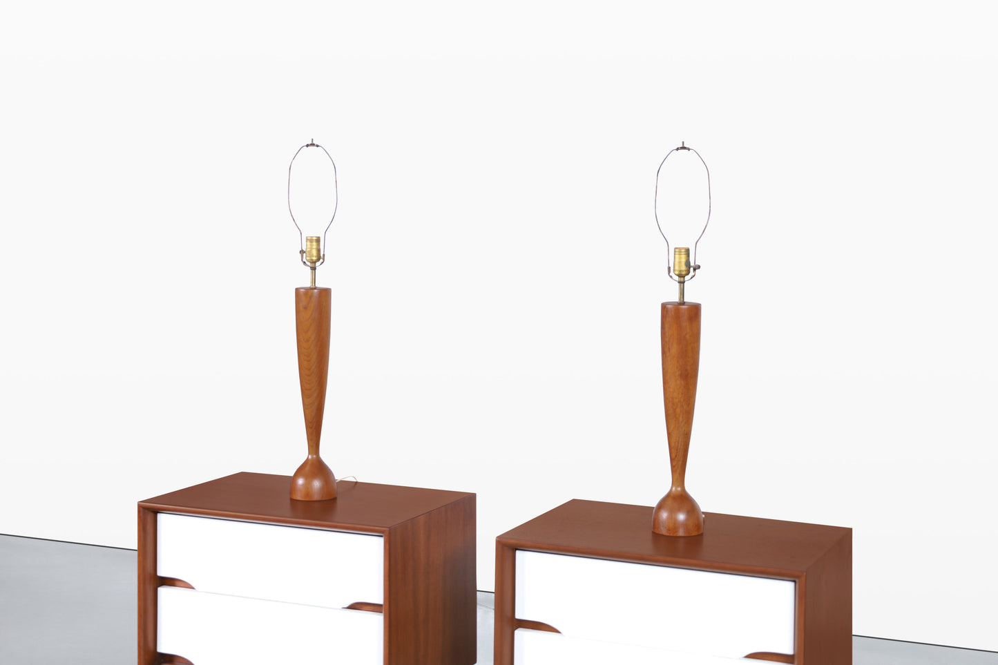 Mid-Century Modern Teak Table Lamps by ESA