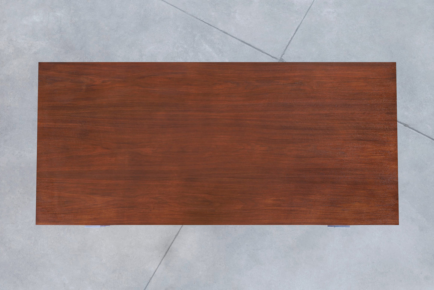 Mid-Century Modern Walnut Executive Desk Styled After Florence Knoll