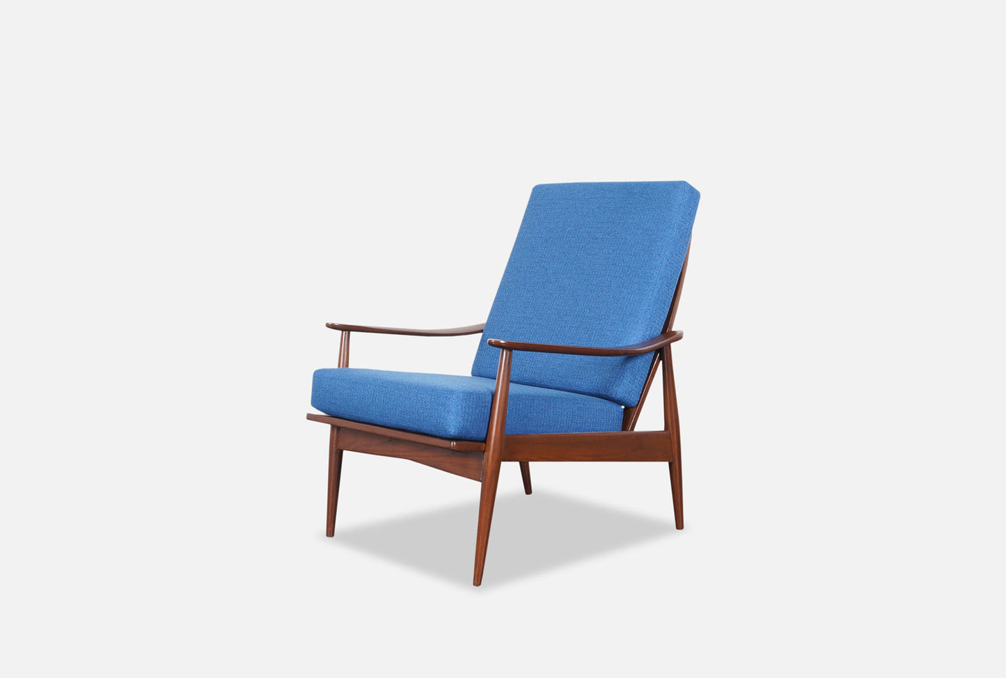 Vintage Walnut High-Back Lounge Chair