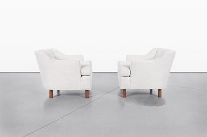 Mid-Century Modern Walnut Lounge Chairs