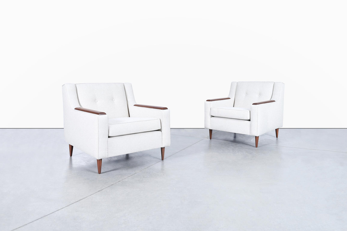 Mid-Century Modern Walnut Lounge Chairs